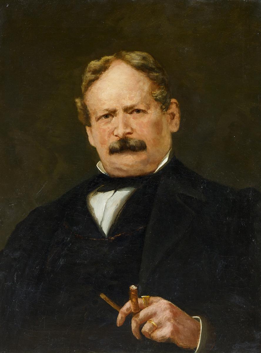 Wilhelm Maria Hubertus Leibl - Portrait des Theodor Hartzheim (1806-1870)