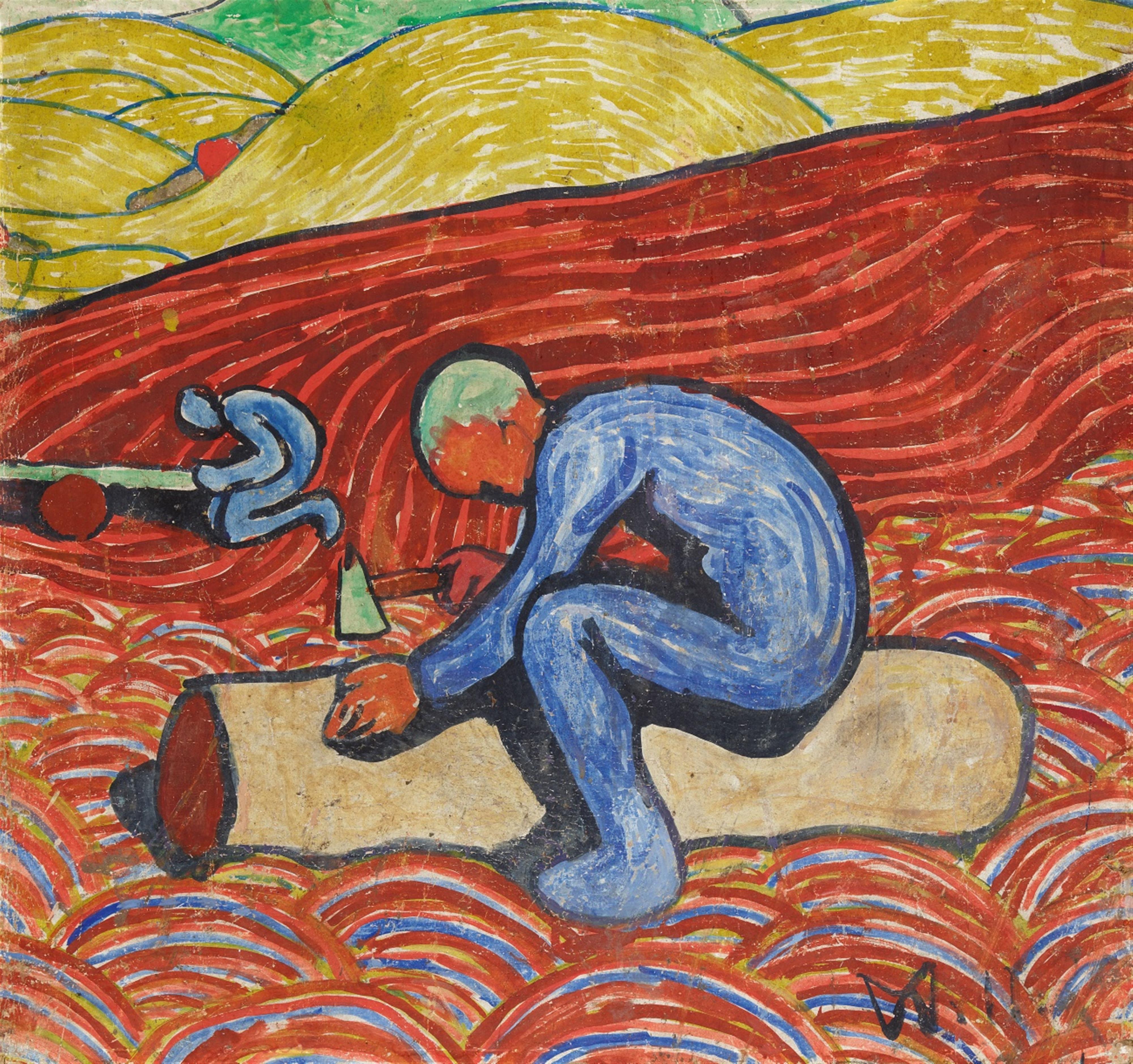 Wilhelm Morgner - Die Holzarbeiter