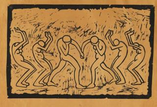 Wilhelm Morgner - Klagende Frauen (Fries)