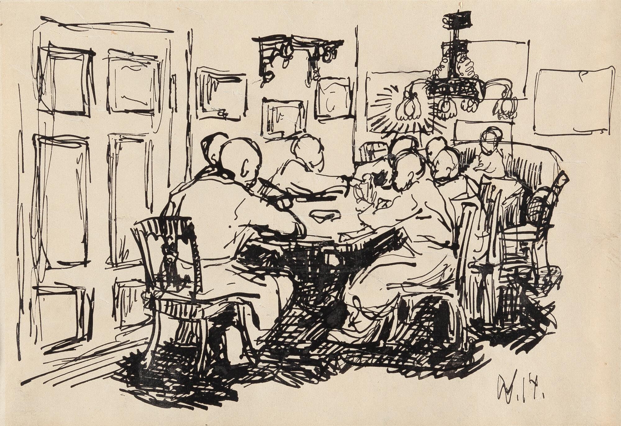 Wilhelm Morgner - Tischgesellschaft