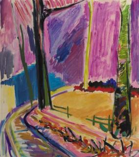 Wilhelm Ohm - A landscape with trees