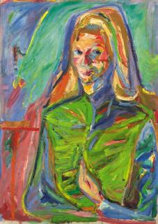 Wilhelm Ohm - Porträt einer Frau von der Insel Amrum (Hanna)