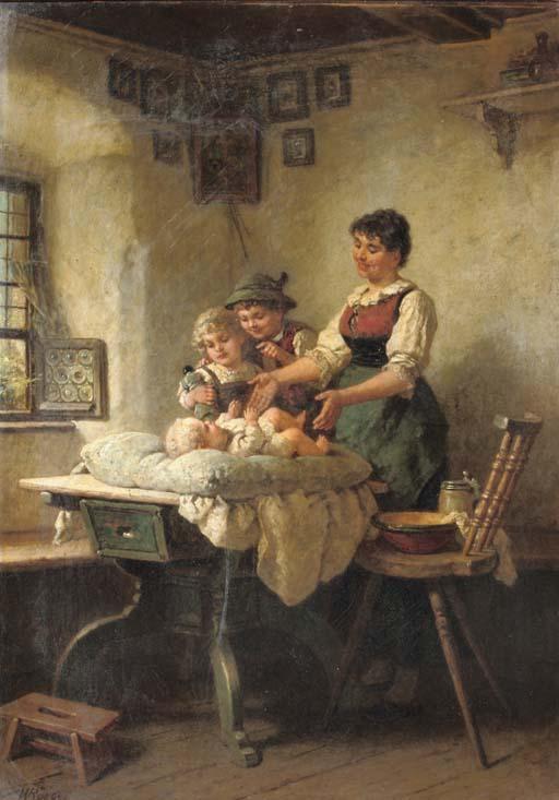 Wilhelm Roegge - Admiring the newborn