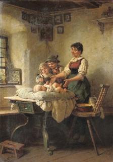 Wilhelm Roegge - Admiring the newborn