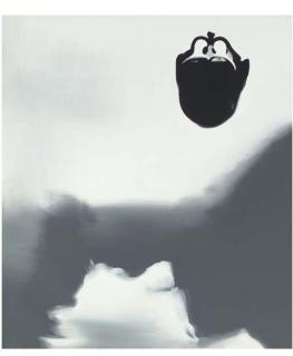 Wilhelm Sasnal - Untitled (Two men throwing bombs from a balloon)
