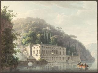Wilhelm Scheuchzer - Die Villa Pliniana in Tomo am Comer See.