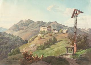 Wilhelm Scheuchzer - „Ruine Haibach im bayrischen Wald“.