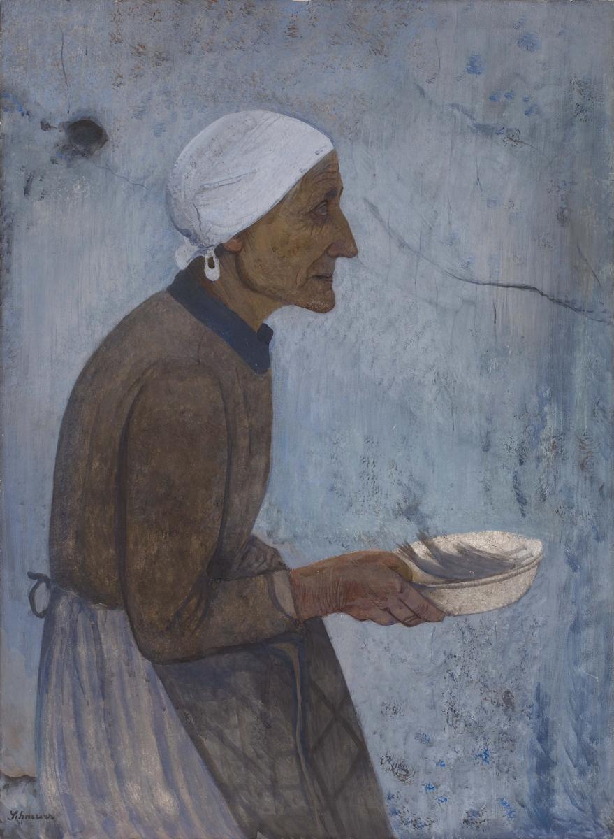 Wilhelm Schmurr - Frau mit Heringstöpfchen