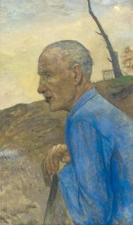 Wilhelm Schmurr - Porträt eines Bauern im Profil