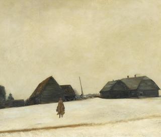 Wilhelm Schmurr - Winterliches Gehöft