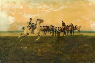 Wilhelm Schreuer - Husaren am Fluss