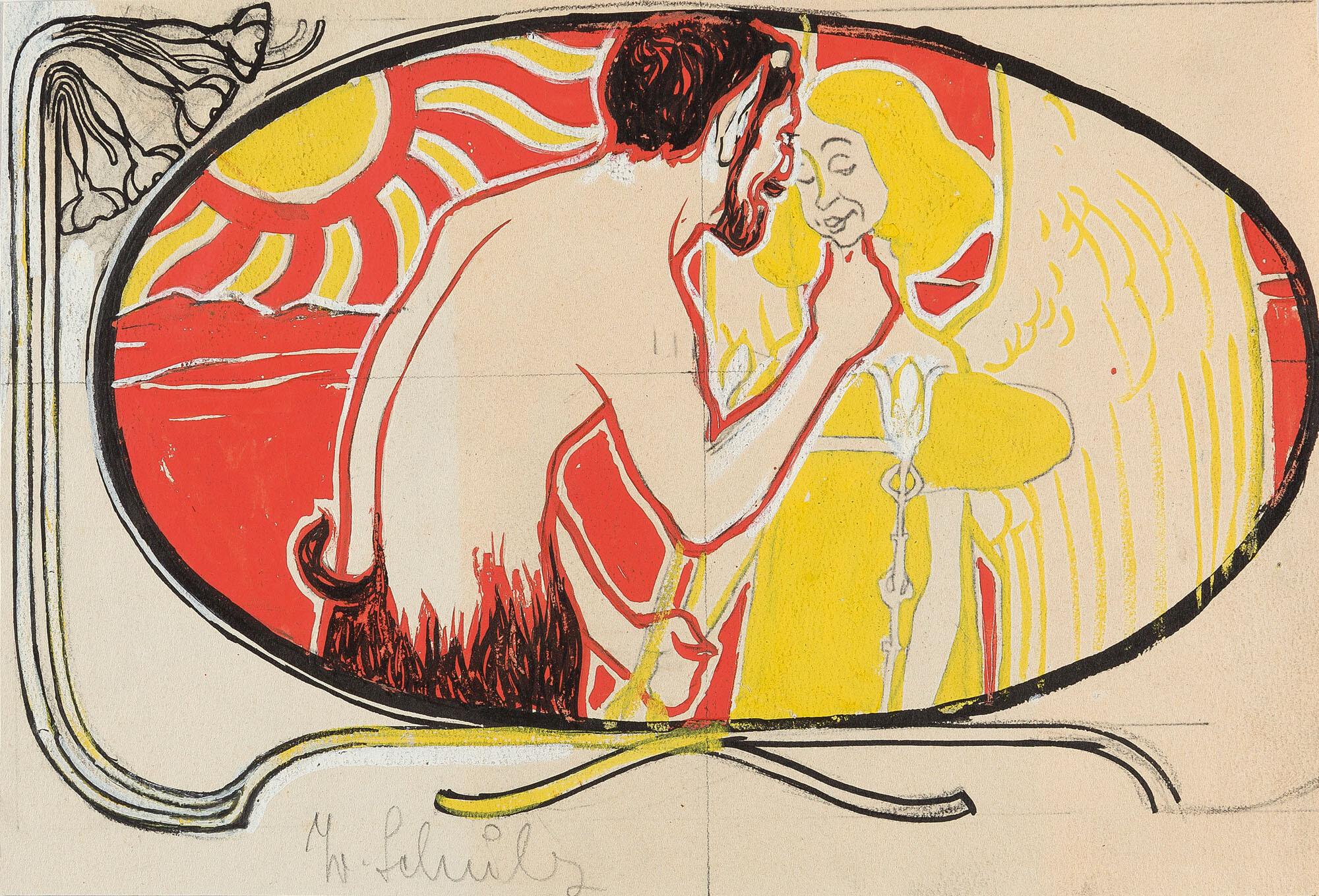 Wilhelm Schulz - Faun und Engel.