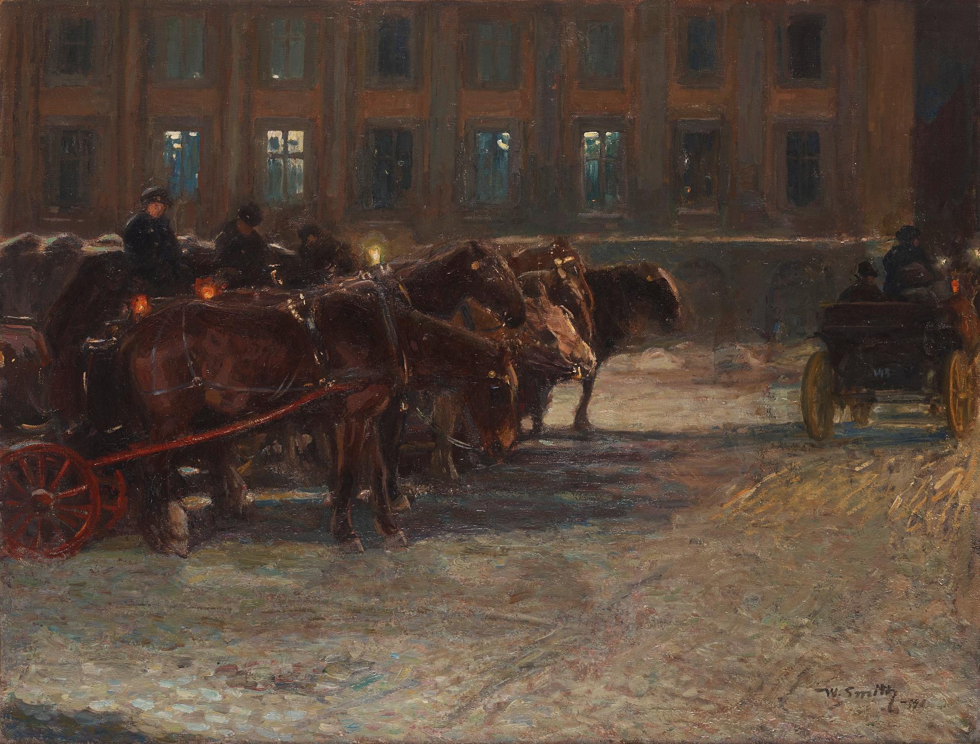 Wilhelm Smith - Collection of carriages at the Prince\'s Palace, Stockholm.