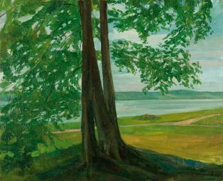 Wilhelm Trübner - Drei Buchen am Starnberger See.