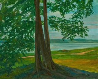 Wilhelm Trübner - Drei Buchen am Starnberger See.