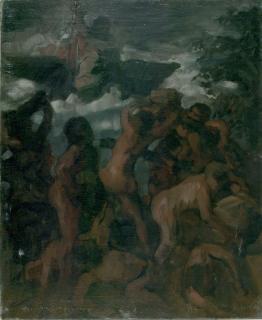 Wilhelm Trübner - Gigantenschlacht.