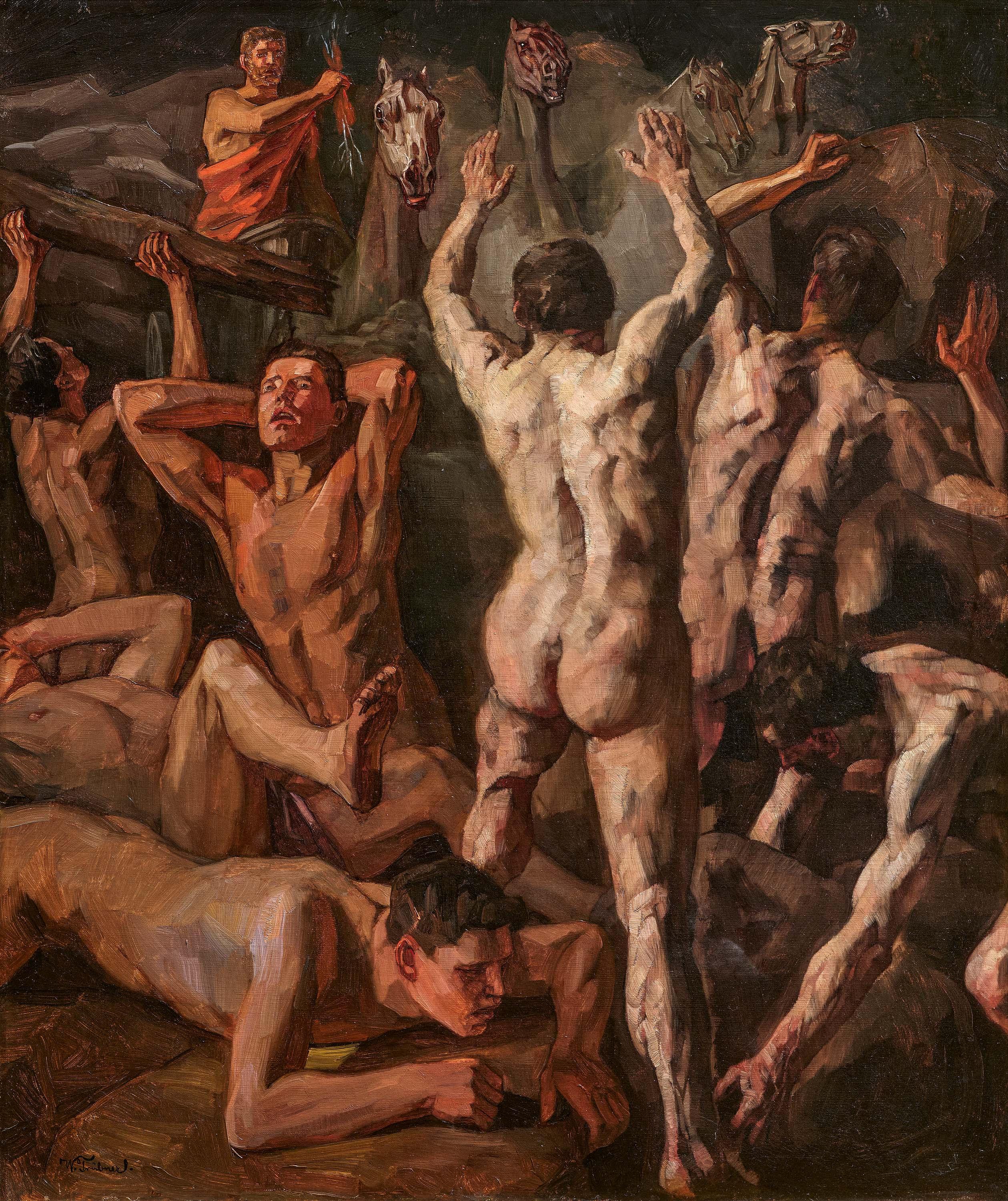 Wilhelm Trübner - Gigantenschlacht.