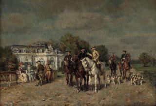 Wilhelm Velten - A hunting party