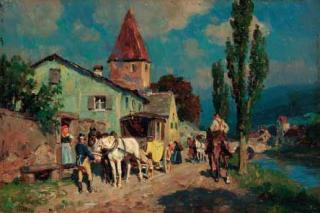 Wilhelm Velten - Arriving at the inn