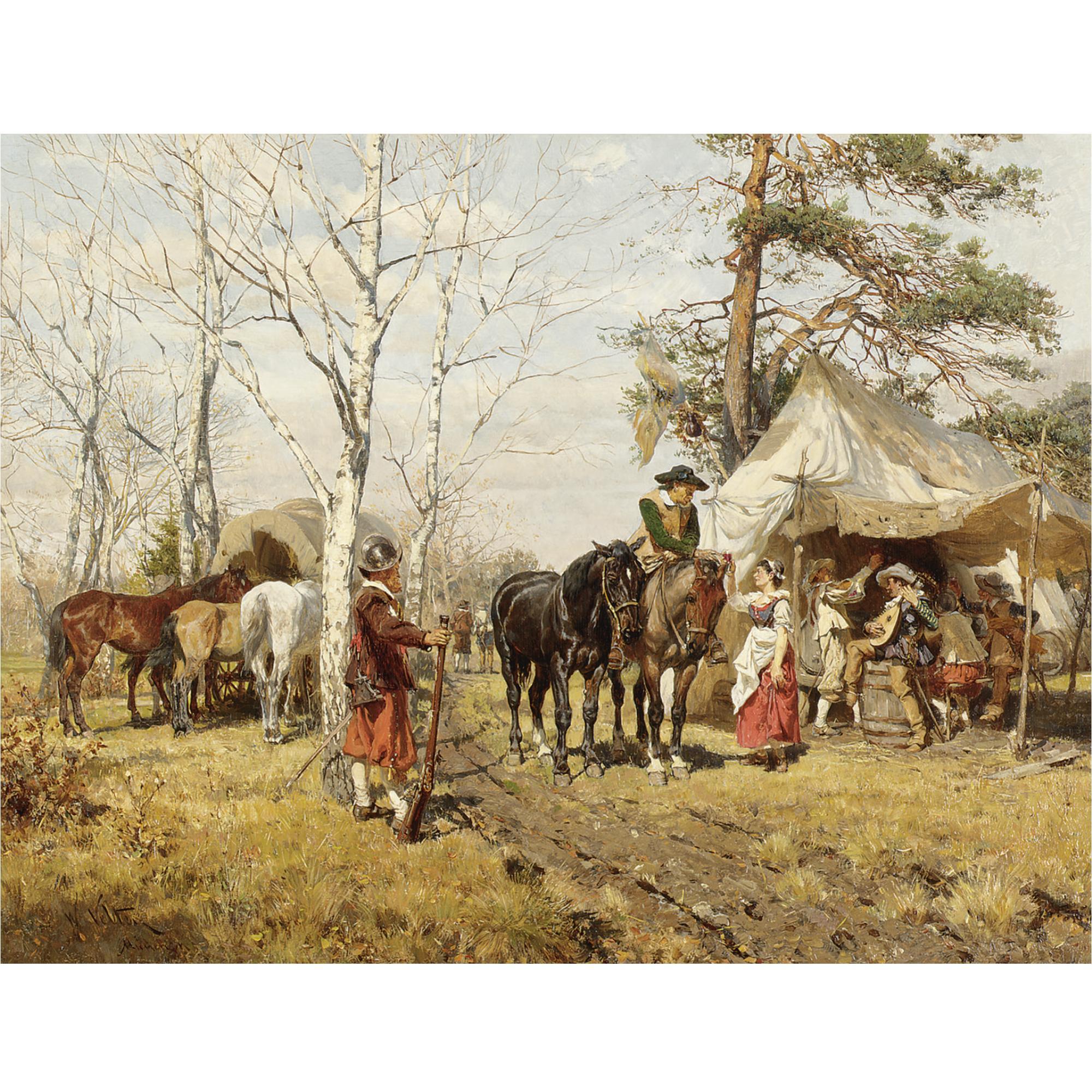 Wilhelm Velten - German Die Rast (The Halt)