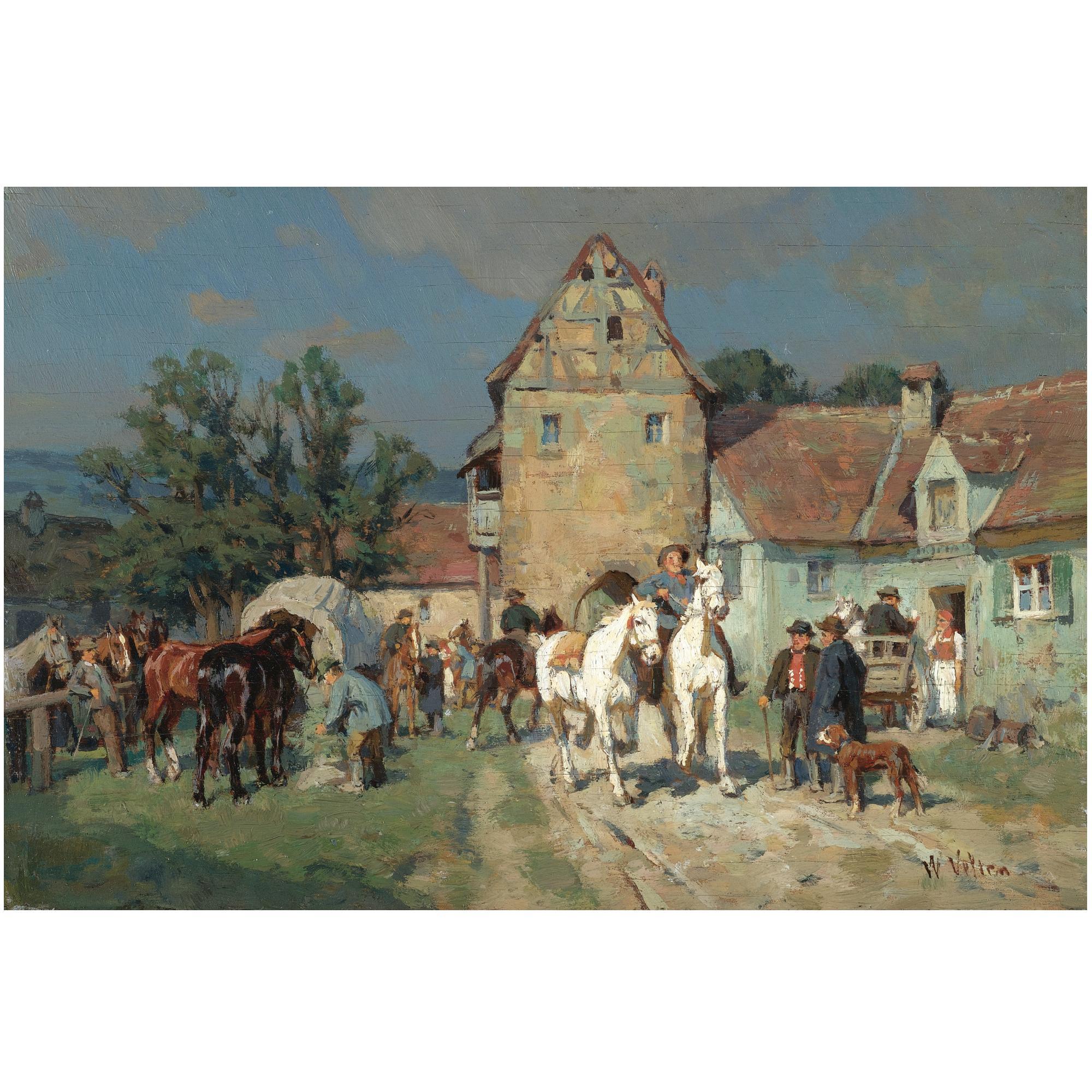Wilhelm Velten - Village Scene