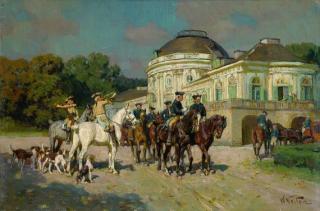 Wilhelm Velten - Vor Schloß Solitude