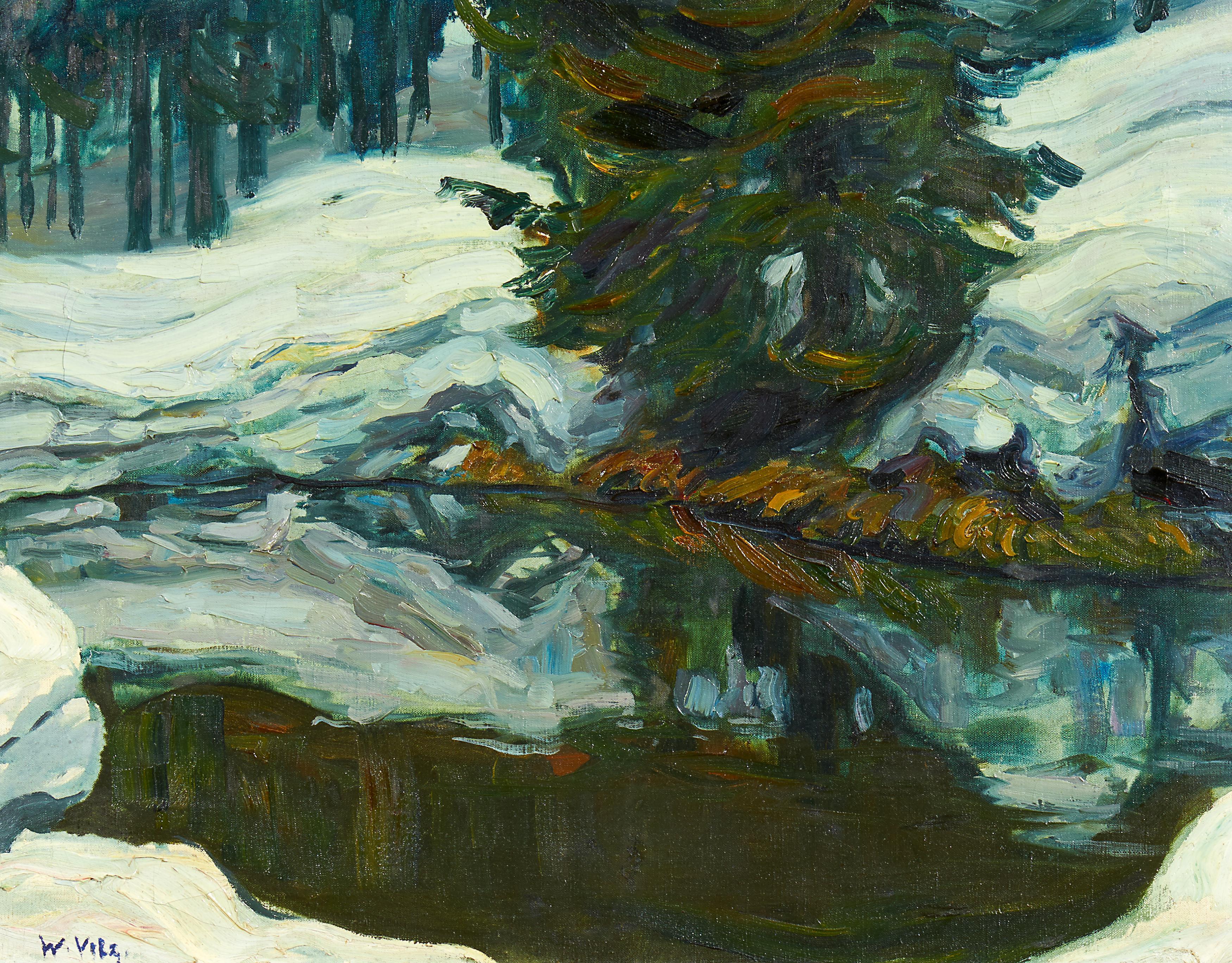 Wilhelm Voltz - Waldsee im Winter.