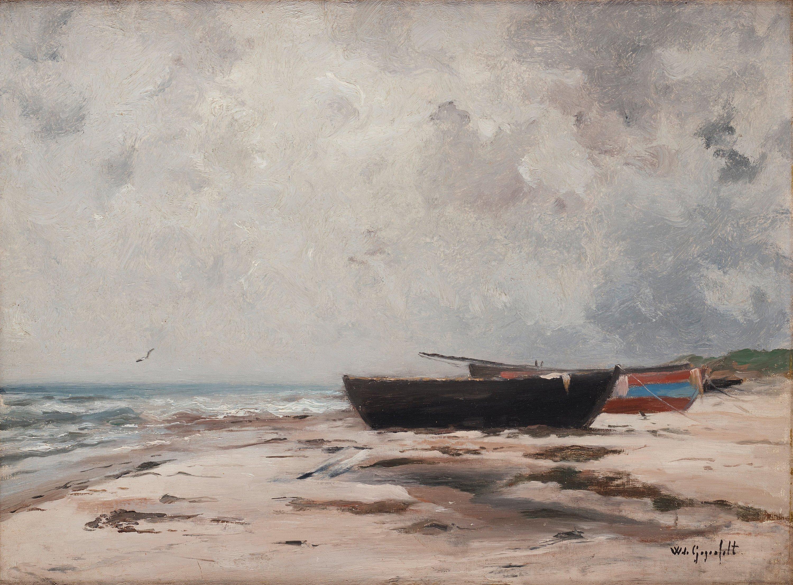 Wilhelm von Gegerfelt - Boats on the beach - Skagen.
