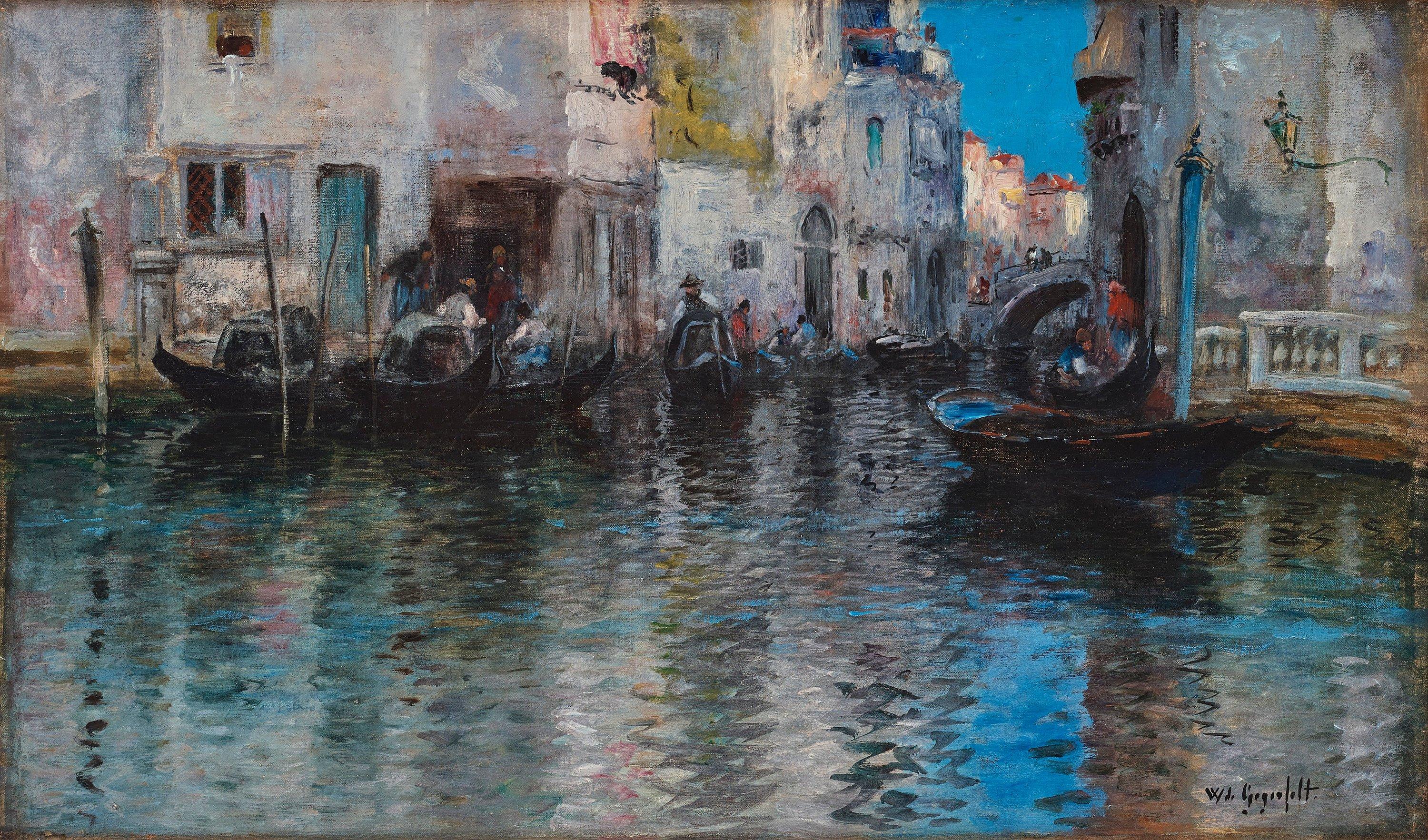 Wilhelm von Gegerfelt - Canals in Venice
