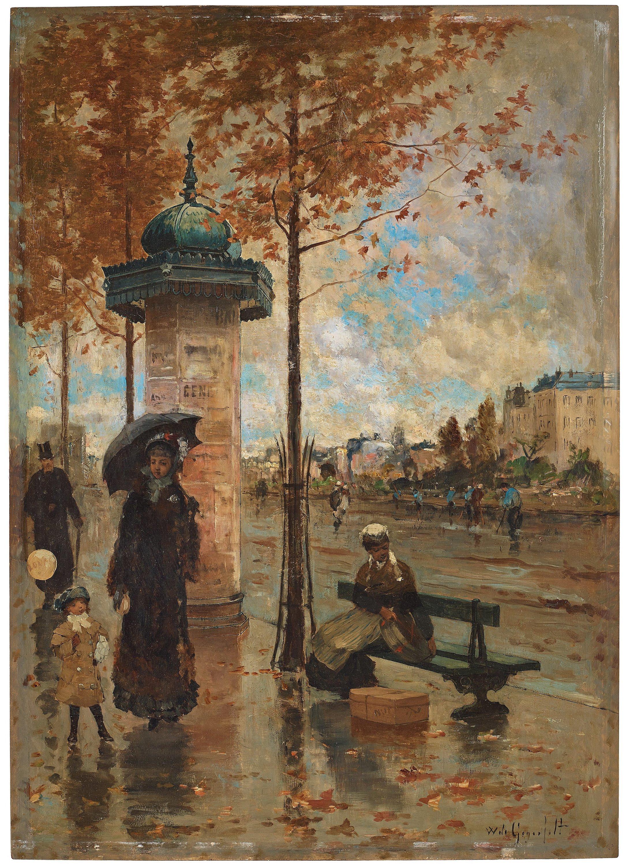Wilhelm von Gegerfelt - Rainy skies over Paris