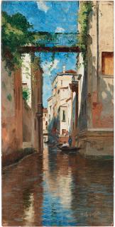 Wilhelm von Gegerfelt - Venetian canal scene
