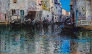 Wilhelm von Gegerfelt - Venetian canal scene