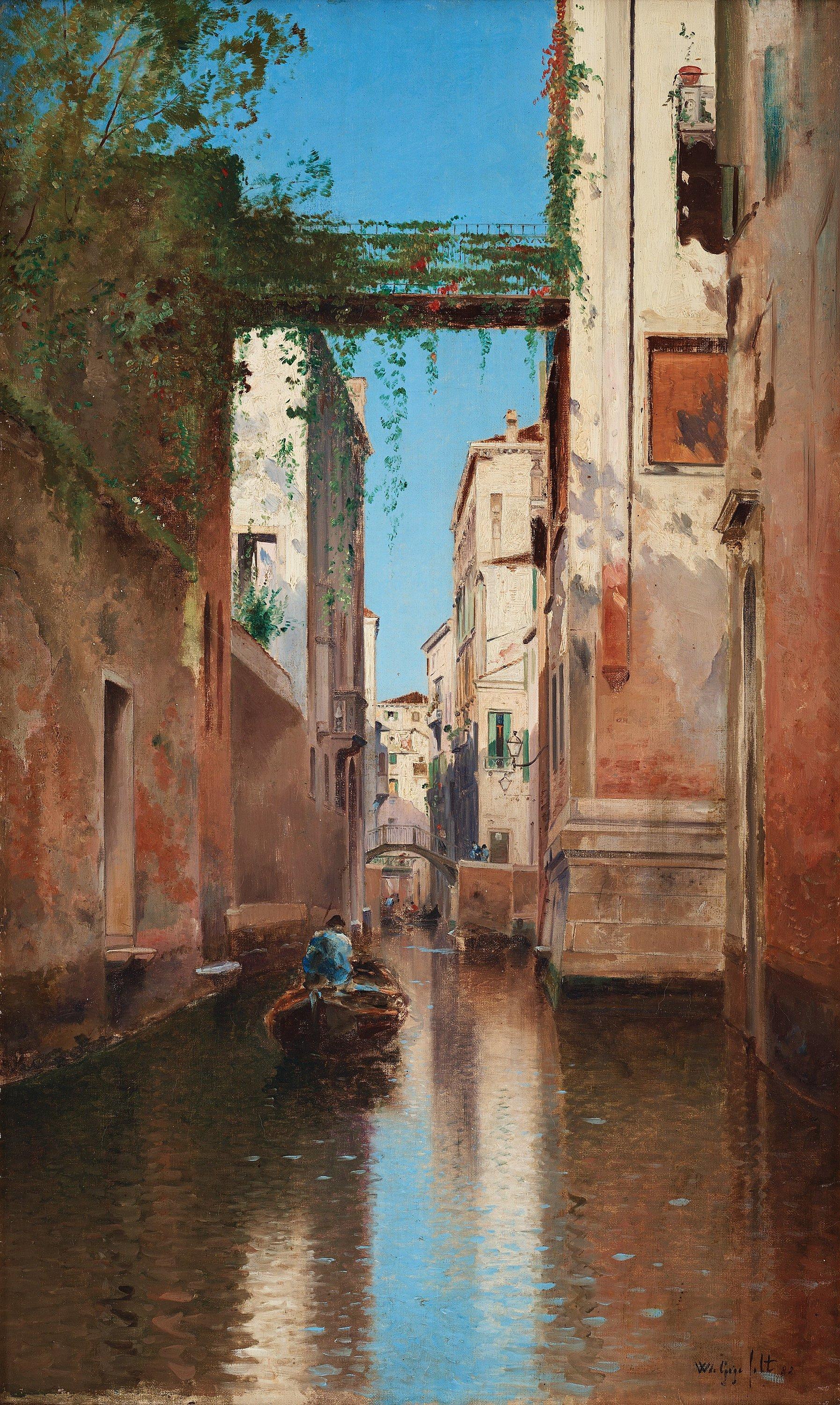 Wilhelm von Gegerfelt - Venetiansk kanalbild (Canals in Venice)