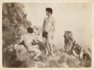 Wilhelm Von Gloeden - Two young man on the rocks 1900
