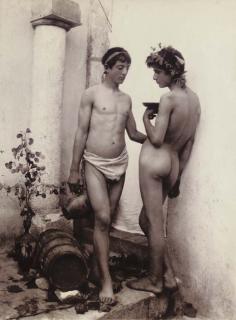 Wilhelm von Gloeden - Two Young Men In Classical Pose, 1903