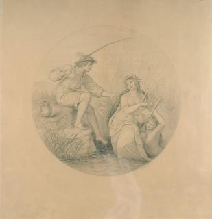 Wilhelm von Kaulbach - Fischer mit zwei Nixen.