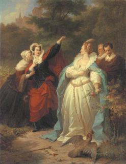 Wilhelm Von Kaulbach - Mary, Queen of Scots and Elizabeth I