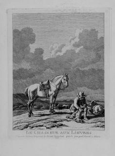 Wilhelm von Kobell - 2 Bll.: Le Chasseur aux Lièvres – Le Chasseur aux Renards.