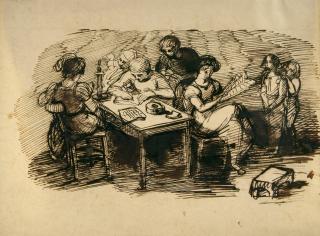 Wilhelm von Kobell - Abendliches Beisammensitzen.