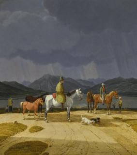 Wilhelm Von Kobell - German riders Before The Tegernsee