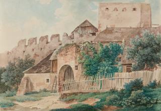 Wilhelm von Kobell - Rinderherde am seichten Isarufer, im Hintergrund Oberföhring.