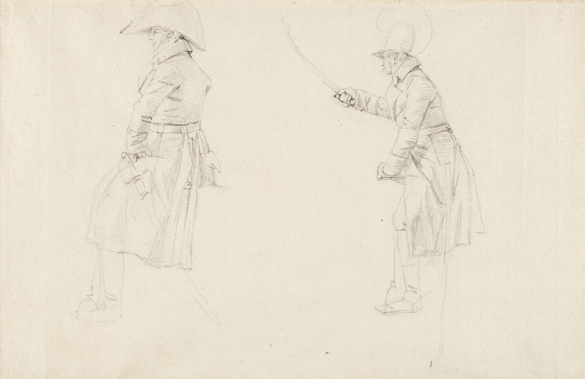 Wilhelm von Kobell - Skizzen nach Offizieren zu Pferd.