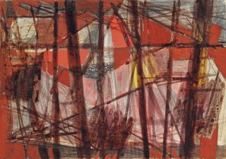 Wilhelmina Barns-Graham - Themes In Red Ii