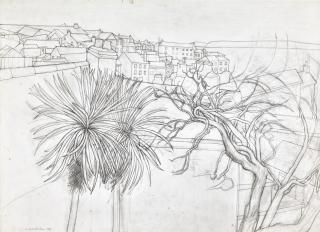 Wilhelmina Barns-Graham - Three Trees (St Ives) (From Goonhilly Ben Nicholsons House) St Ives Cornwall