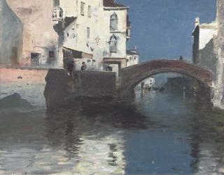 Wilhem von Gegerfelt - A Venetian backwater at dusk