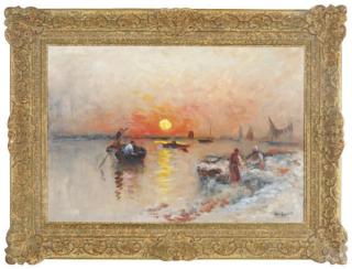 Wilhem von Gegerfelt - Fishing at sunset
