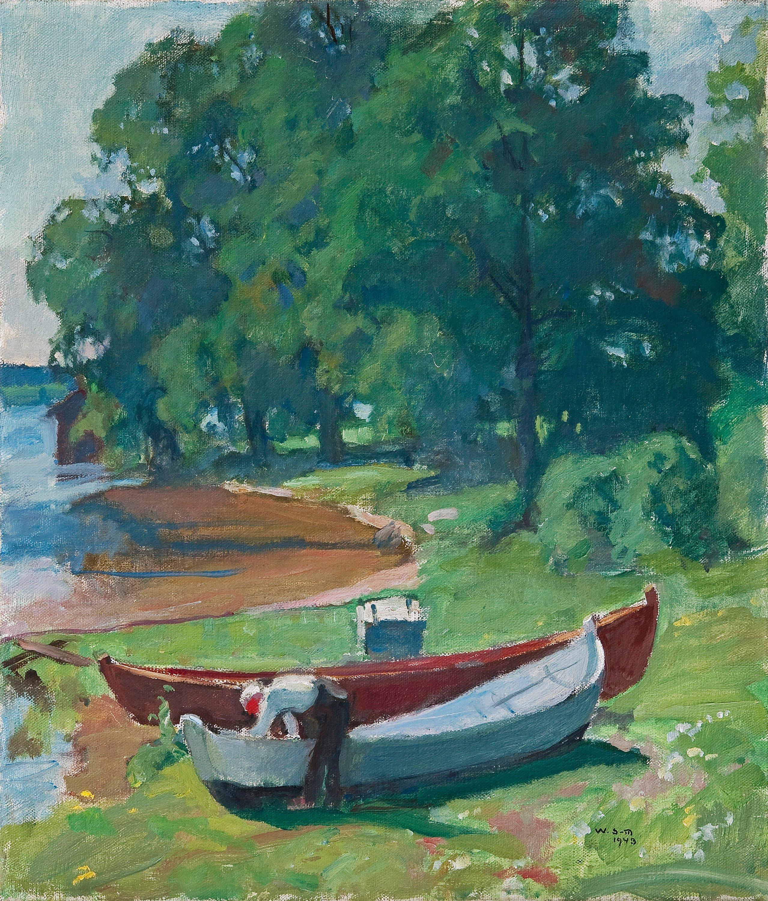 Wilho Sjöström - Repairing The Boats.