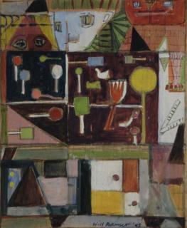 Will Barnet - Family and Pink Table Study