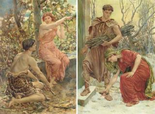Will Hicok Low - Allegory of Autumn; And Allegory of Winter: A Pair of Works