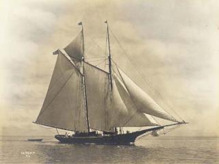 Willard Bramwell Jackson - The schooner Kathleen in calm waters